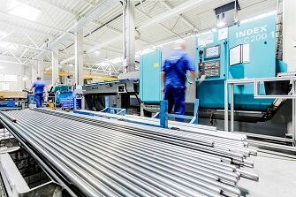 INDEX-Drehmaschine mit Stangenmagazin